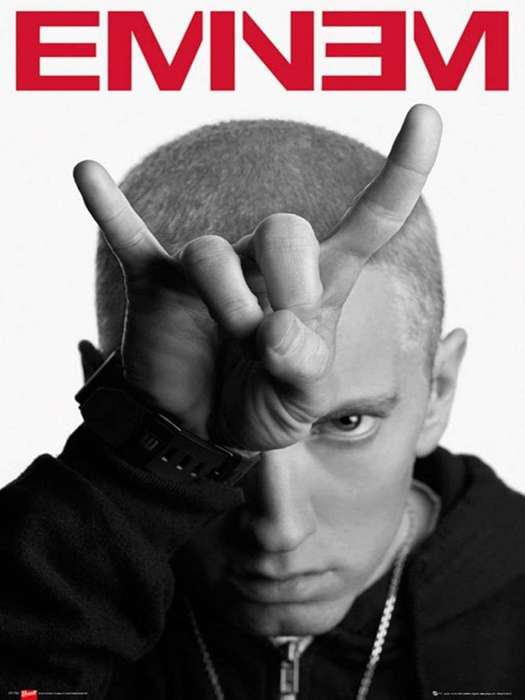 Eminem Horns Pose Poster