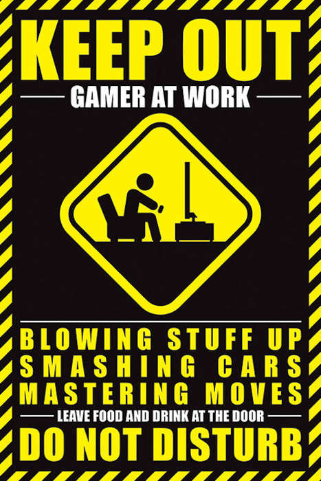 Gamer at Work Poster