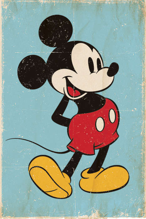 Disney's Retro Mickey Mouse Poster