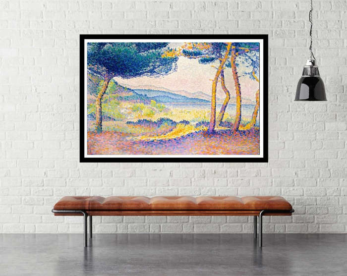 Pines Along the Shore by Henri Edmond Cross- Art Poster