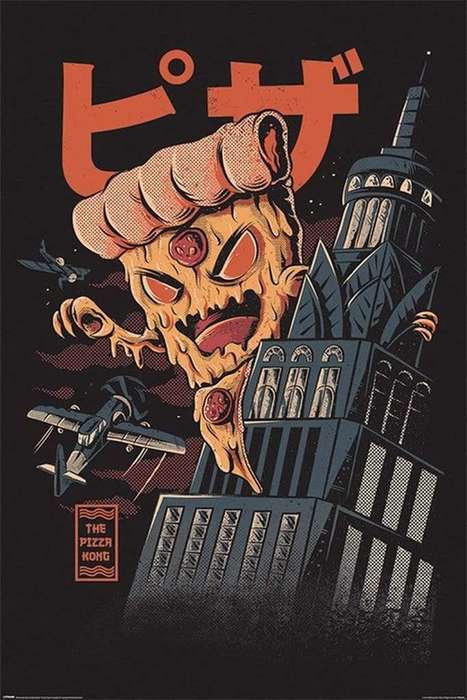 Pizza Kong Art Poster
