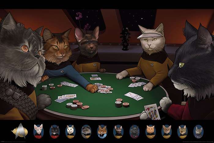 Star Trek Cats Poker Poster