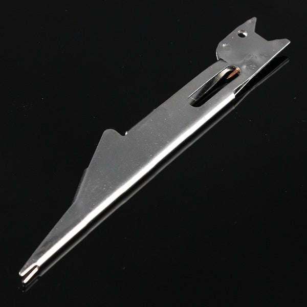 Tie Fast Knot Tying Tool Fly Fish Fishing Line Tyer With Hook Eye Cleaner Silver