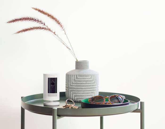 Camara on a side table.