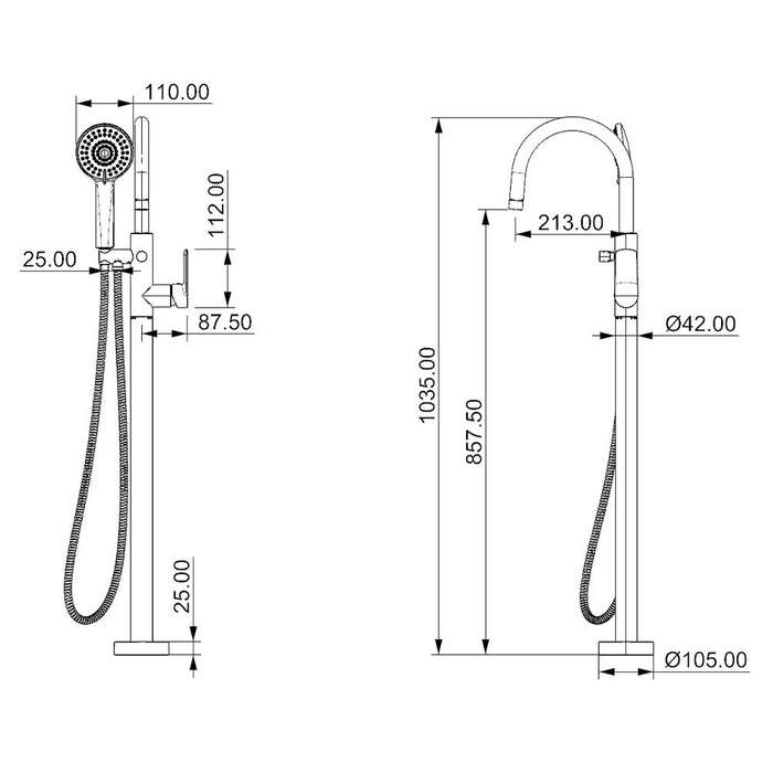 Cobra Seine Freestanding Bath Mixer