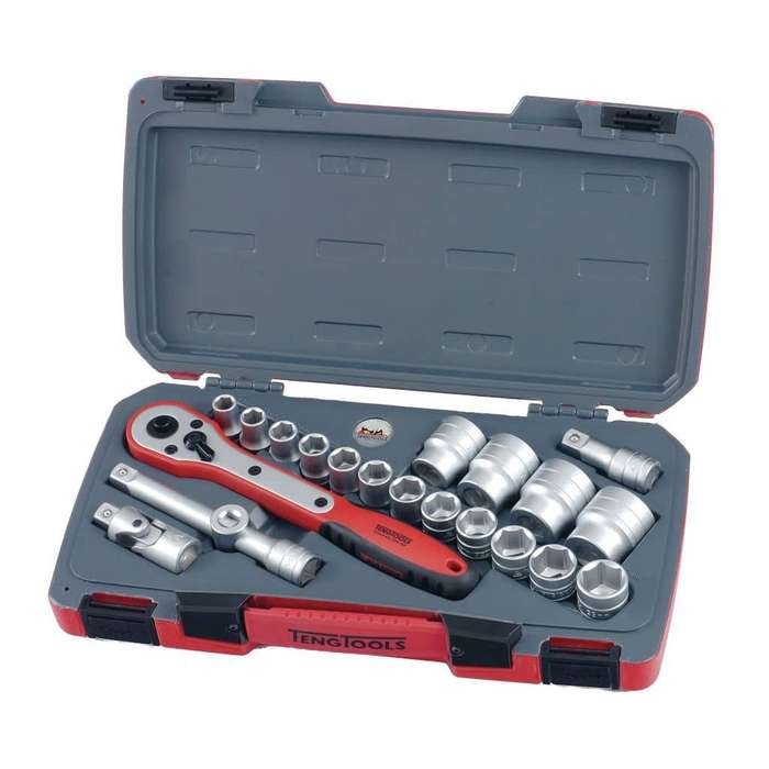 21PC 1/2inch Drive Socket Set (6 point sockets)