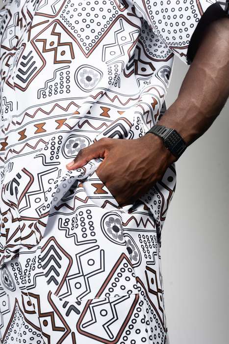 Men's Mudcloth Oversized Box Shirt