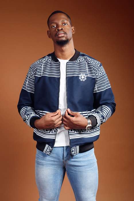 Men's KwaNtu Summer Bomber Jacket - Navy 02