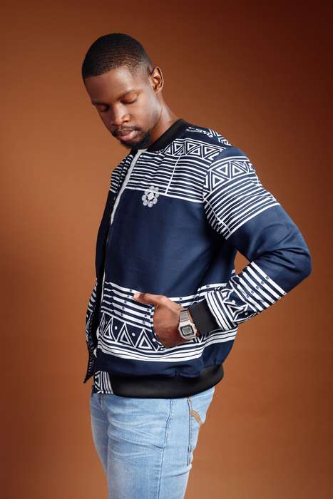 Men's KwaNtu Summer Bomber Jacket - Navy 02