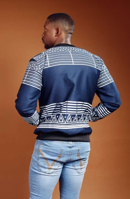 Men's KwaNtu Summer Bomber Jacket - Navy 02