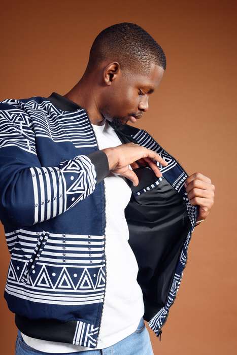 Men's KwaNtu Summer Bomber Jacket - Navy 02