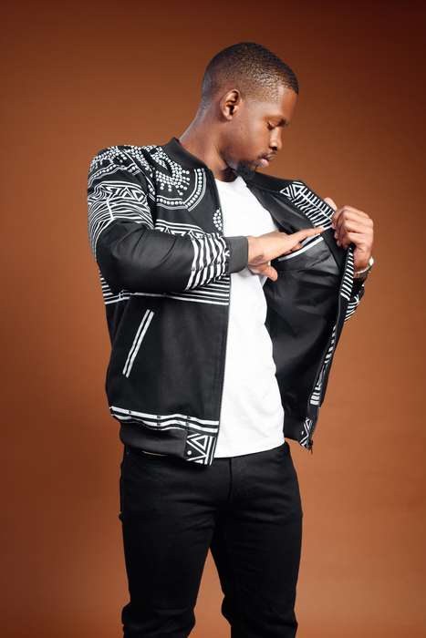 Men's KwaNtu Summer Bomber Jacket - Black 01
