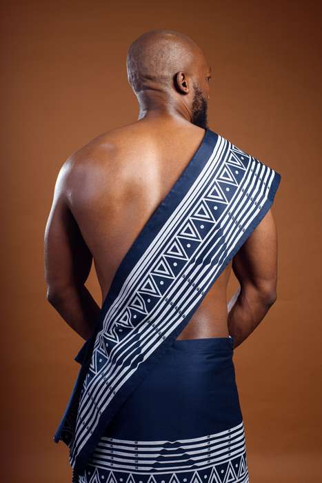 Men's KwaNtu Shawl - Navy