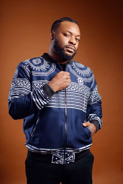 Men's KwaNtu Summer Bomber Jacket - Navy 001