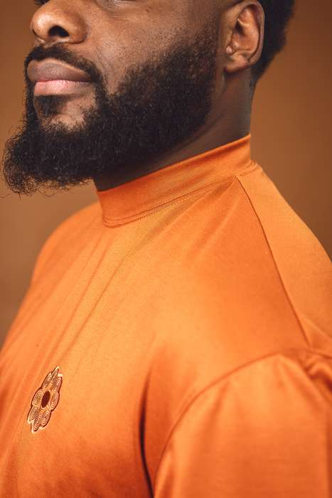 Men's Oversized Lush Tee - Burnt Orange