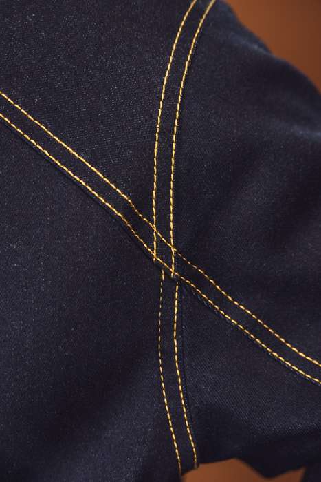 Men's Collar Varsity Jacket - Denim