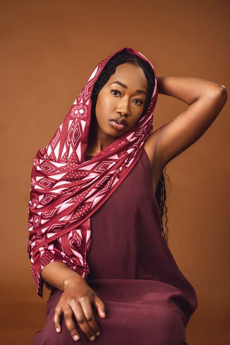 Chosi Polyblend Scarf - Burgundy