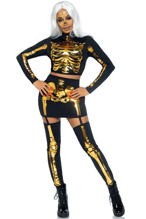 Gold Skeleton Halloween Costume