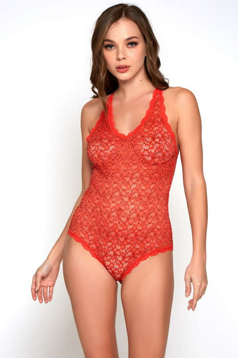 Red Lace Marvella Racerback Teddy