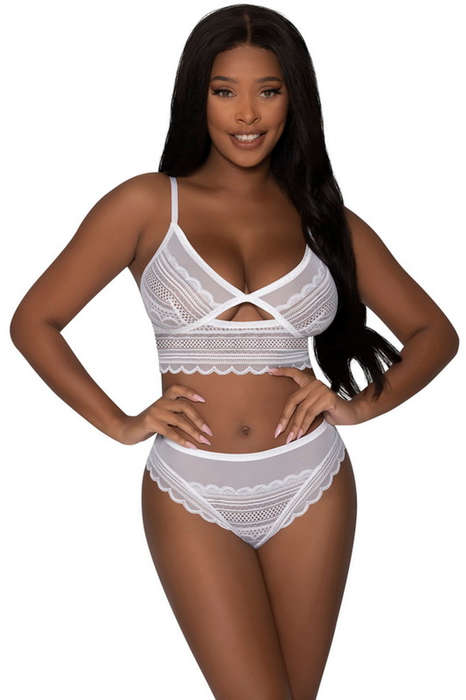 White Bralette & Cheeky Hipster