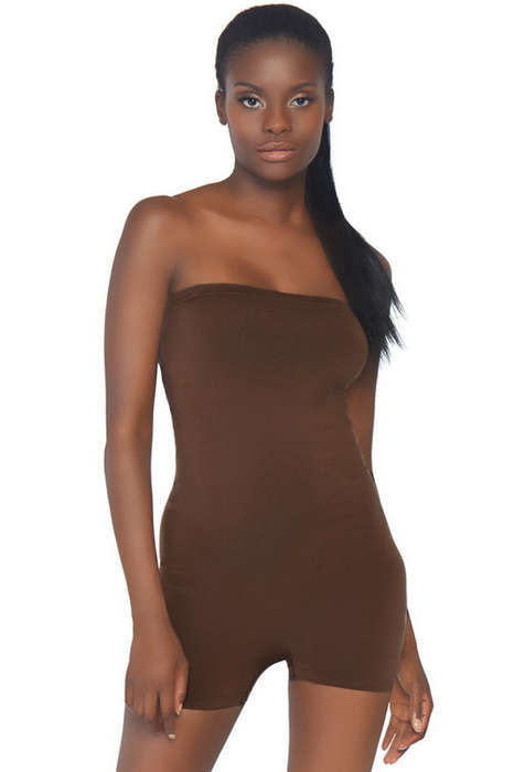 Dark Brown Opaque Romper