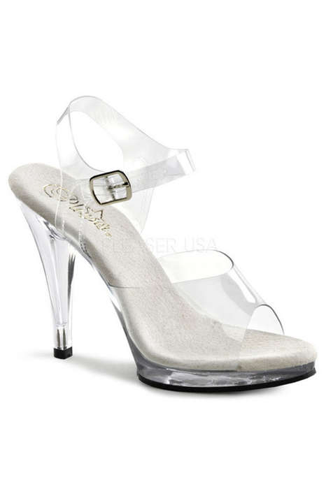 Stiletto Heel Ankle Strap Platform Sandal Pump