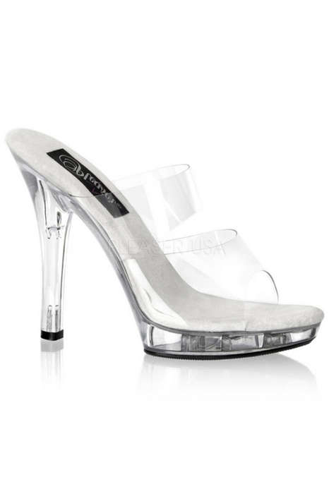 Clear Stiletto Mini Platform Heel