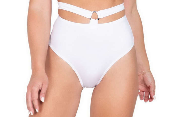 White Dance The Night Away High Waisted Bottoms