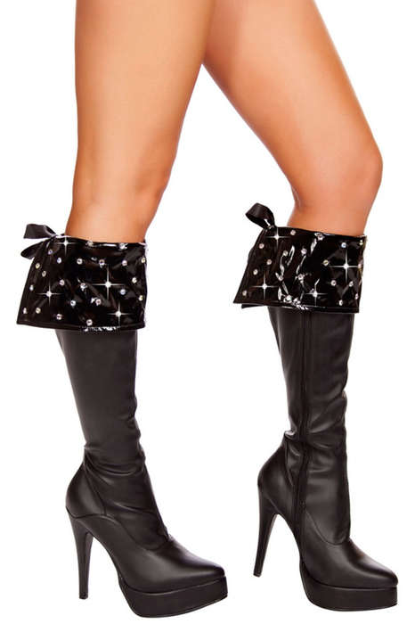 Rhinestone Studded Boot Cuffs
