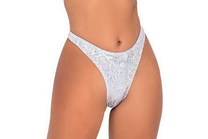 White Shimmer Rave Bottoms