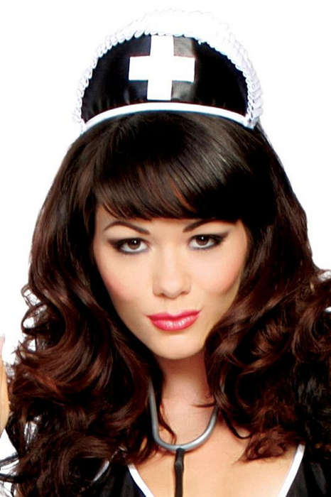 Black Nurse Hat With Cross