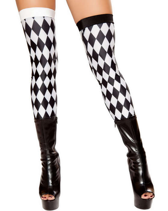 Black & White Jester Stockings