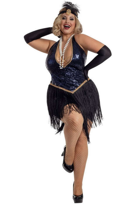 Plus Size 20's Jazzy Jezebel Halloween Costume