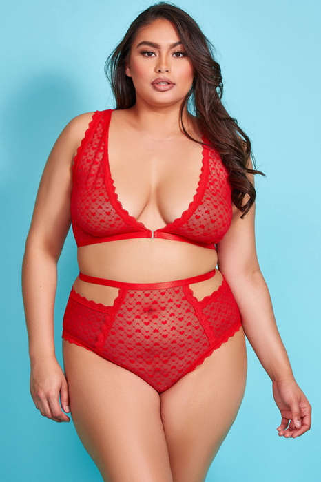 Plus Size After Your Heart Bra & Panty