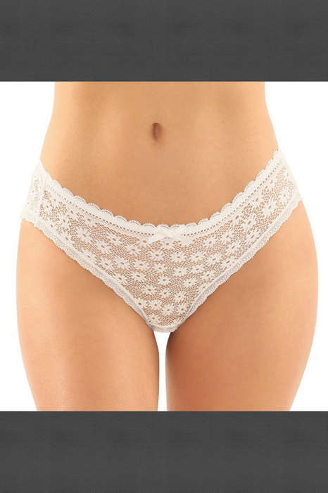 Daisy Crotchless Lace & Mesh Panty