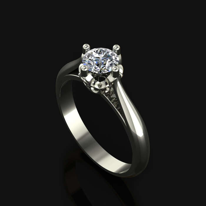 Cherry Ring White-Gold