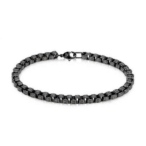 Gun metal box style Bracelet ARZ-Steel