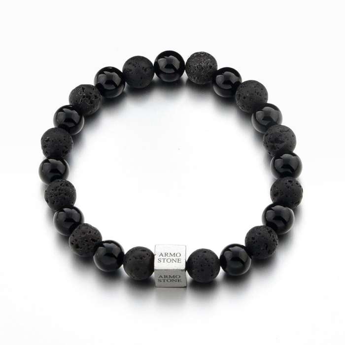 Black Lava and Black Onyx Stones Armo-Stone
