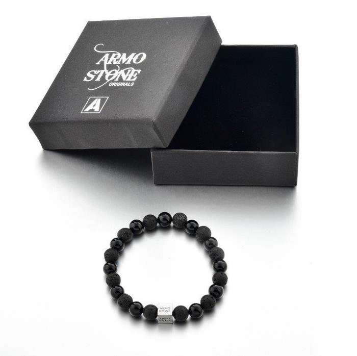 Black Lava and Black Onyx Stones Armo-Stone