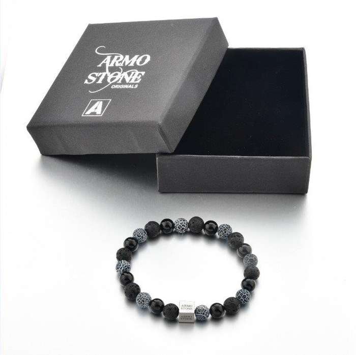 Armo Black Lava, Black Onyx and Weathering Agate Stones Armo Stone