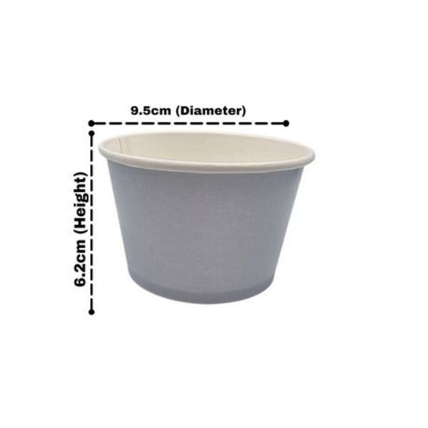 Grey Ice Cream Tub 250ml - Pack of 50