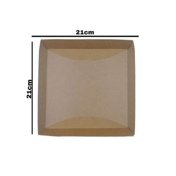 Kraft Square Plate- Pack Of 25