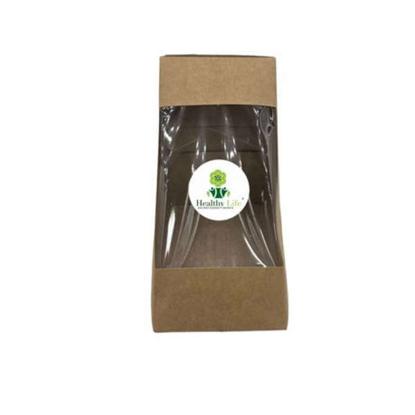 Kraft 4 Slice Sandwich Wedge with PLA Window 12cm x 7.5cm - Pack of 50