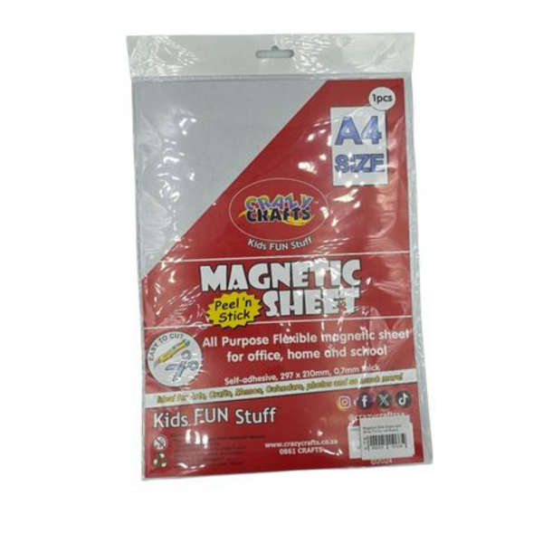 Kids A4 Peel and Stick Magnetic Sheets- L x 30cm