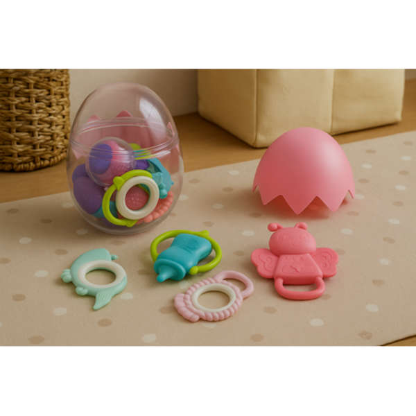 12 Piece Baby Rattle Teething Toys