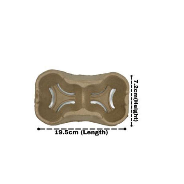 Recycled Paper 2 Compartment Cup Holder - Pack Of 50