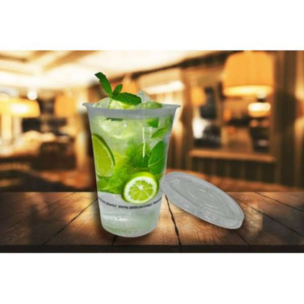 Clear Compostable PLA Cup 500ml - Pack of 50