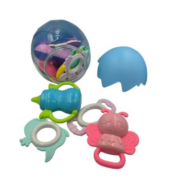 12 Piece Baby Rattle Teething Toys - Blue