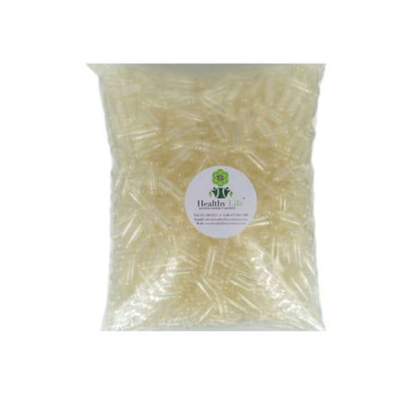 Healthy Life- Clear Empty GELATIN Capsules Size 0- 1000 Pack