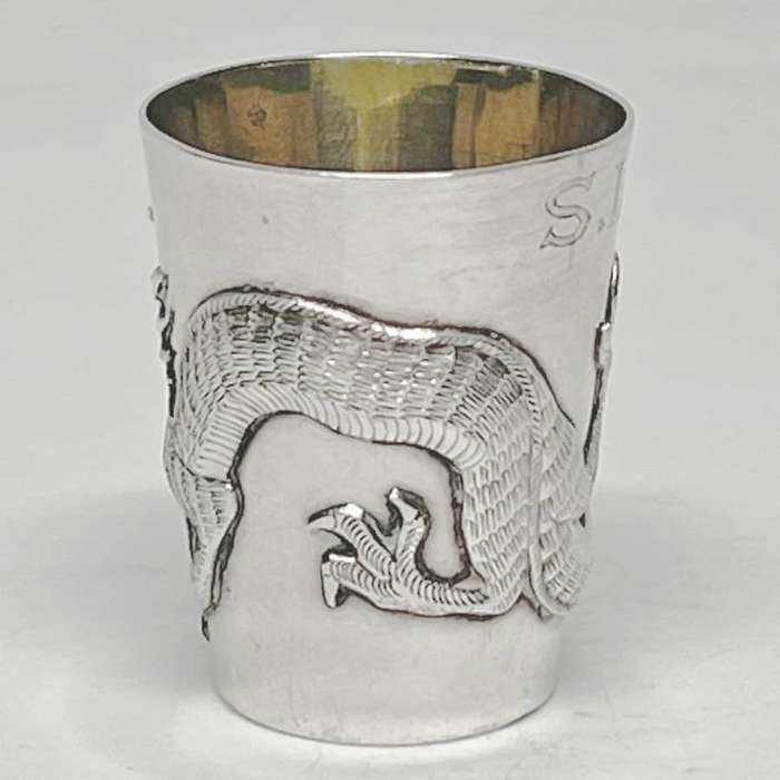 Chinese Sterling Cumshing 19th Tot Beaker